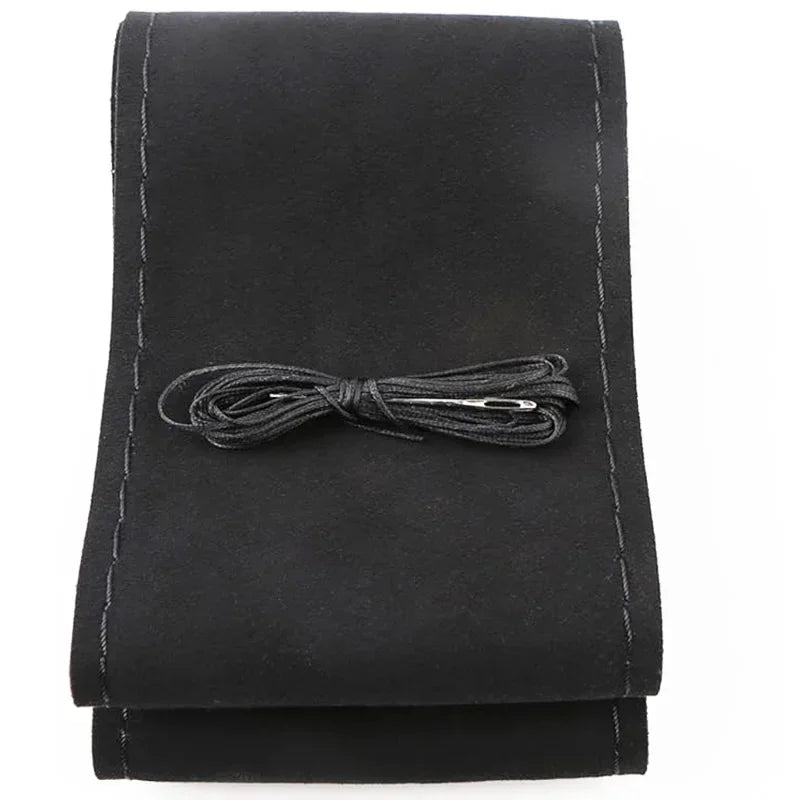 Suede Car Steering Wheel Cover Universal 38CM Car Steering Wheel Cover Leather Nterior Parts Braiding Cover for Steering Wheel