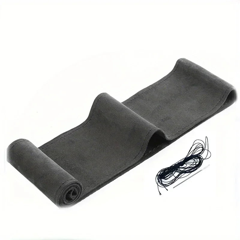 Suede Car Steering Wheel Cover Universal 38CM Car Steering Wheel Cover Leather Nterior Parts Braiding Cover for Steering Wheel